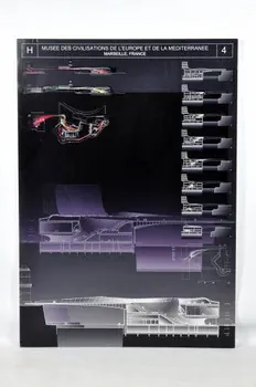 Zaha Hadid panneau Projet du concours d'architecture pour le Mucem J4 France 2002 2017.42.5.3 Photo Mucem