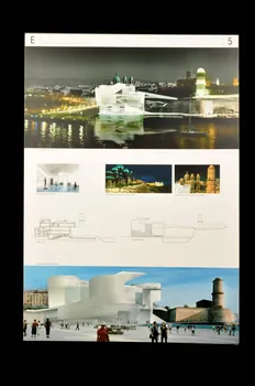 Steven Holl ; André Jollivet panneau Projet du concours d'architecture pour le Mucem J4 France 2002 2017.42.7.7 Photo Mucem