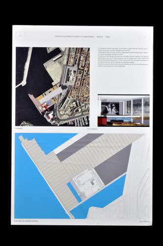 Pierre-Louis Faloci panneau Projet du concours d'architecture pour le Mucem J4 France 2002 2017.42.8.3 Photo Mucem