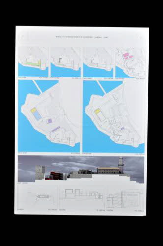 Pierre-Louis Faloci panneau Projet du concours d'architecture pour le Mucem J4 France 2002 2017.42.8.5 Photo Mucem