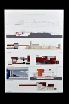 Pierre-Louis Faloci panneau Projet du concours d'architecture pour le Mucem J4 France 2002 2017.42.8.6 Photo Mucem