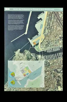 OMA ; Rem Koolhaas ; Julien Monfort panneau Projet du concours d'architecture pour le Mucem J4 France 2002 2017.42.9.3 Photo Mucem