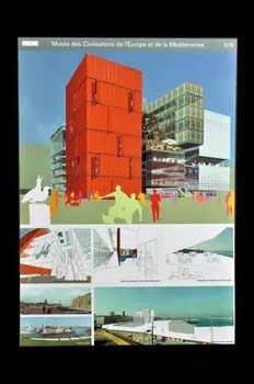 OMA ; Rem Koolhaas ; Julien Monfort panneau Projet du concours d'architecture pour le Mucem J4 France 2002 2017.42.9.7 Photo Mucem
