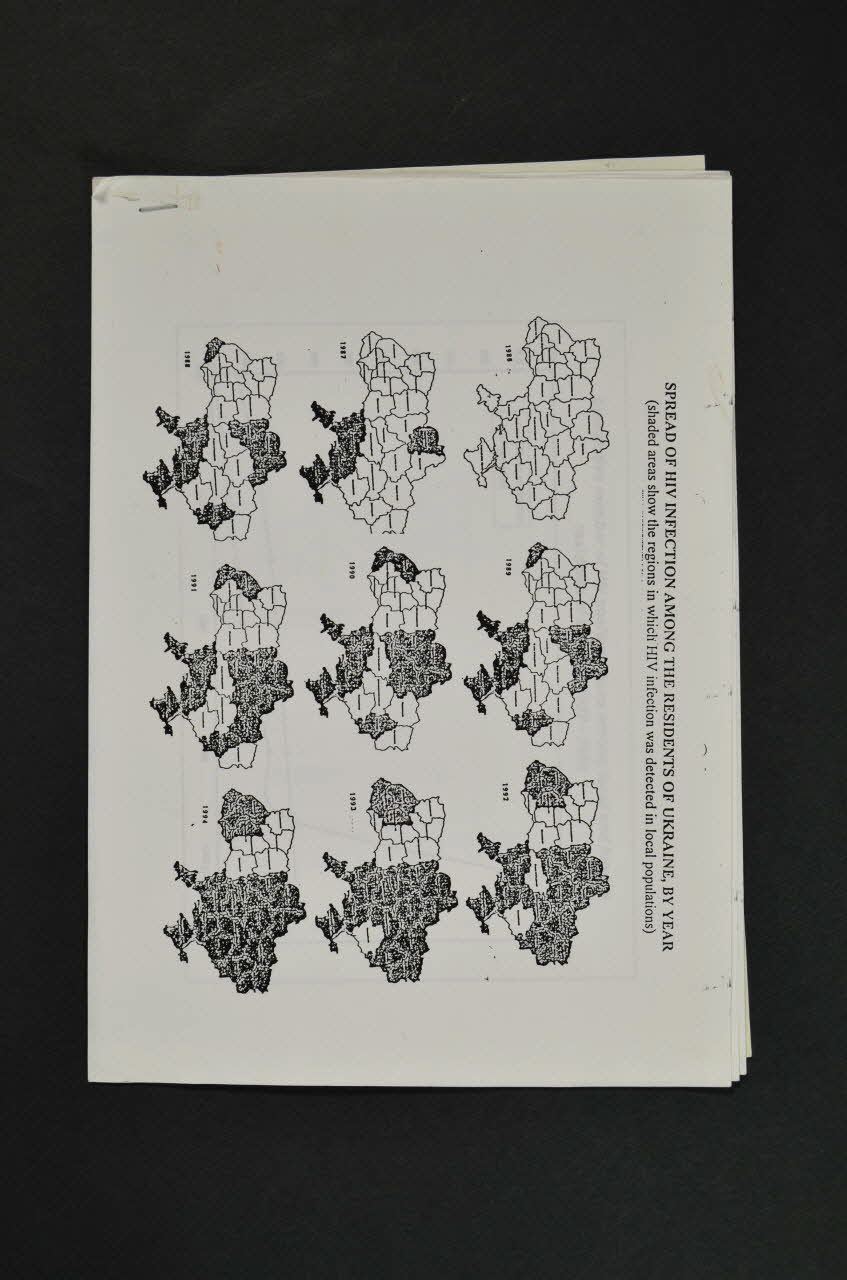 Ministère De La Santé, Odessa Rapport données épidémiologiques, Ukraine, 1987 à 1995 Ukraine 1995 2007.35.51 Photo Mucem