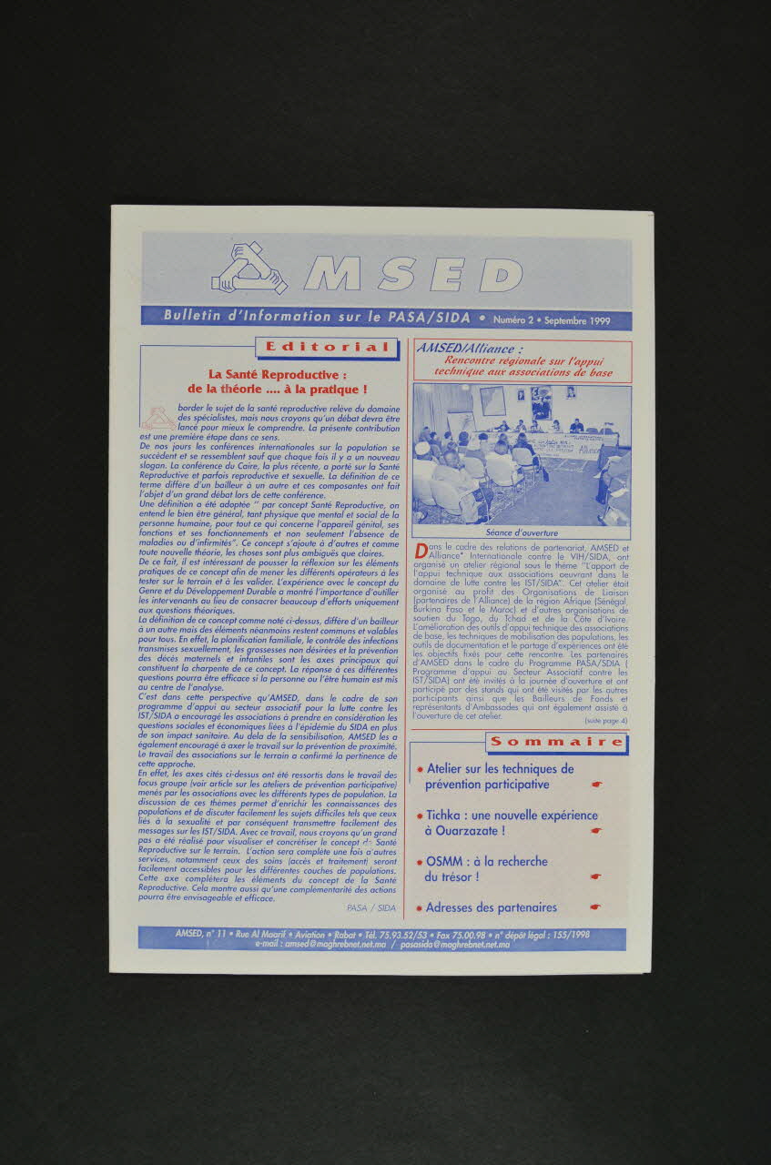 Amsed Bulletin d'information Maroc 1999 2007.37.4 Photo Mucem
