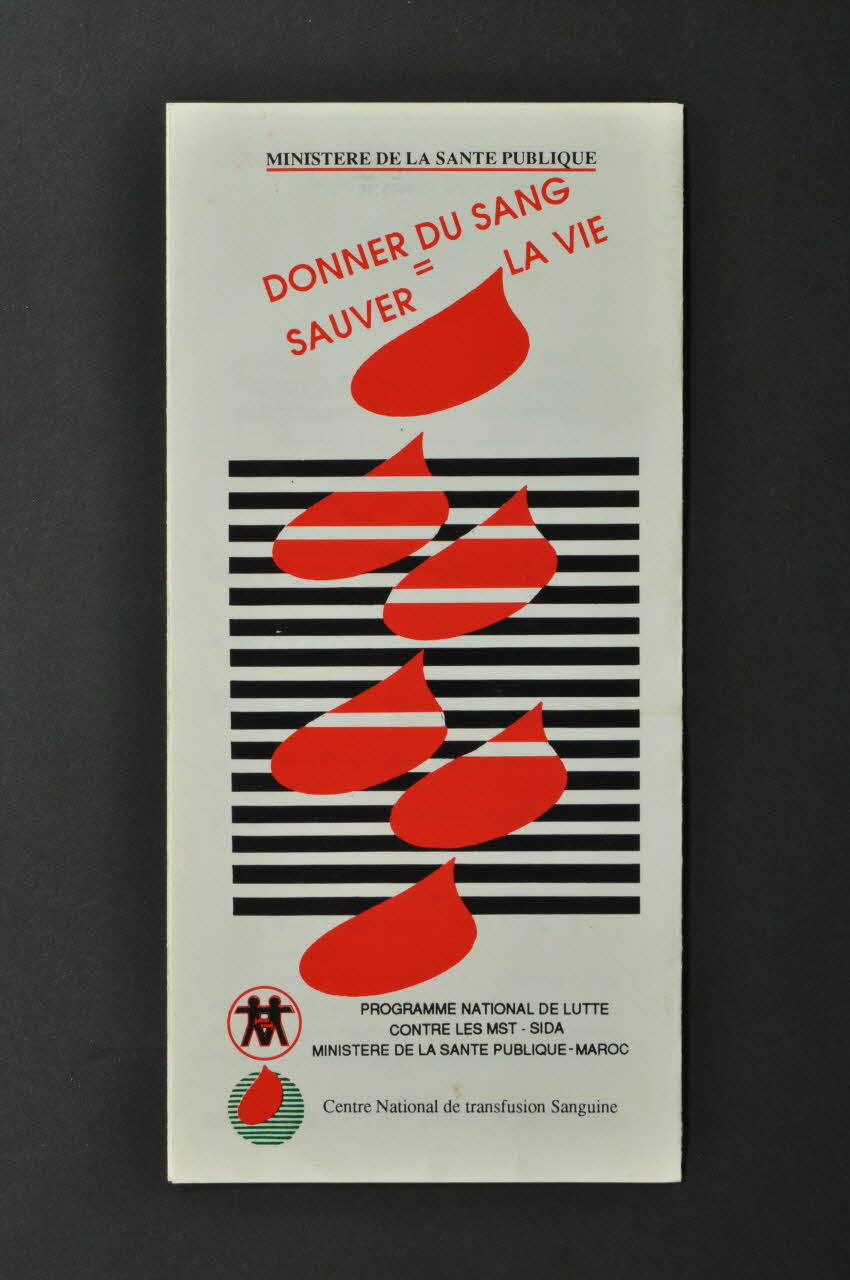 Dépliant "Donner du sang = sauver la vie" (en français et en arabe) 2007.38.18 Photo Mucem