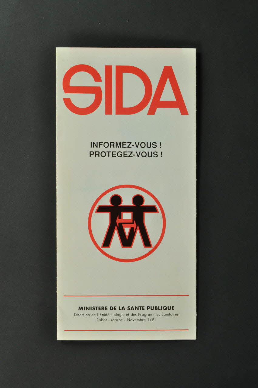 Dépliant "Sida. Informez-vous ! Protégez-vous !" (en français et en arabe) 2007.38.40 Photo Mucem
