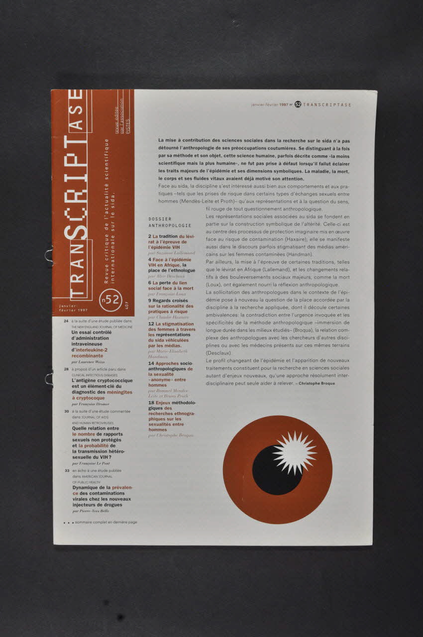 revue dossier "anthropologie" France 1997 2007.66.127 Photo Mucem