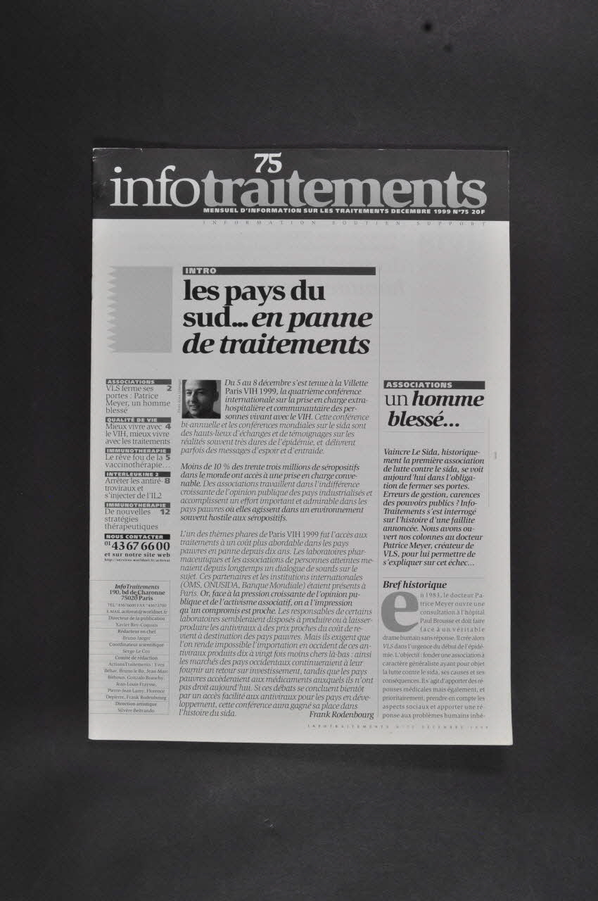 revue Les pays du sud en panne de traitements France 1999/12 2007.66.139 Photo Mucem