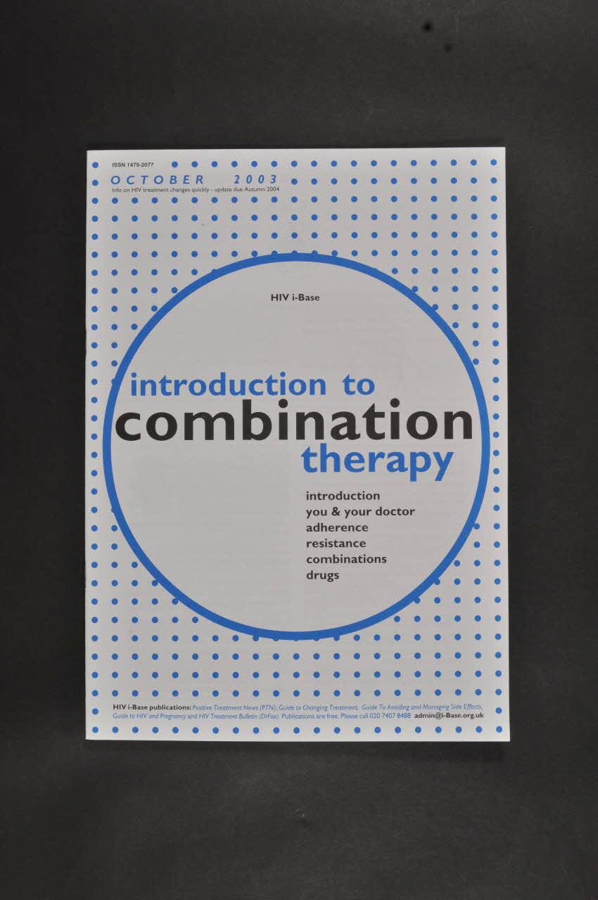 Hiv I-Base revue HIV treatment. Introduction to combination therapy, octobre 2003  (Introduction aux multithérapies) International 2003/10 2007.66.143 Photo Mucem
