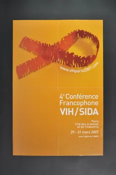 Agence Nationale de Recherches sur le Sida (ANRS) affiche 4° conférence francophone VIH / Sida France 2007/3 2007.66.164  Photo Mucem
