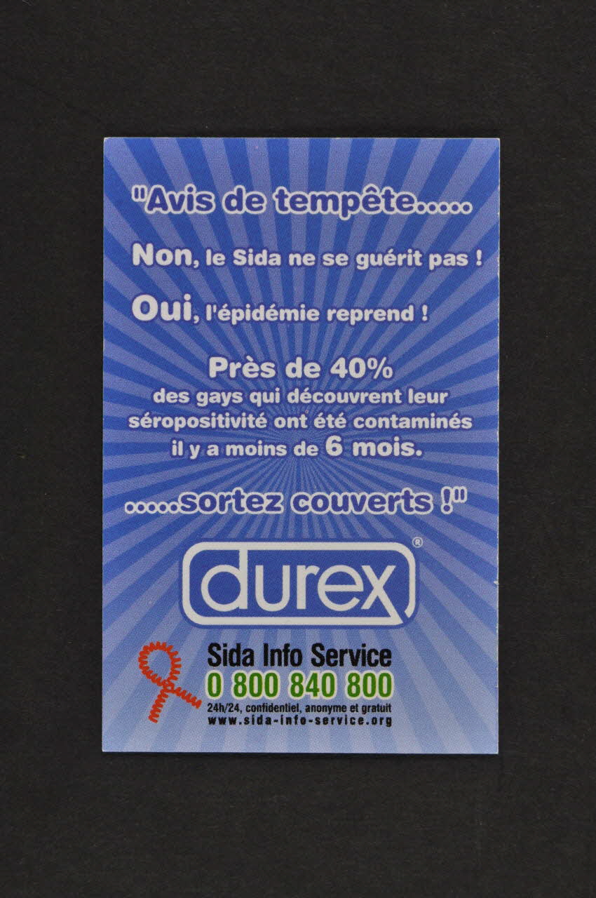 Carte d'information "Avis de tempête. Sortez couverts" 2007.66.18 Photo Mucem