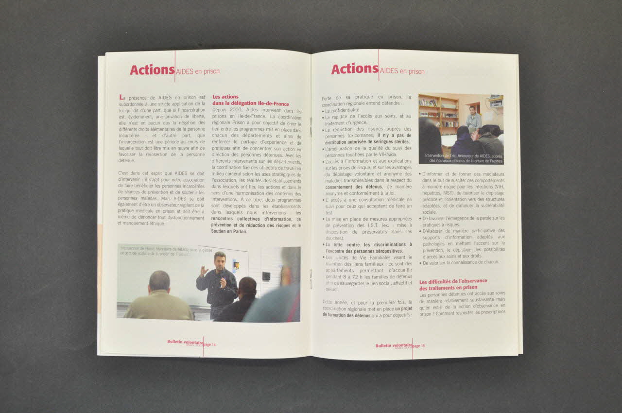 AIDES Bulletin associatif Bulletin des volontaires de AIDES, mars 2007 France 2007/3 2007.66.43 Photo Mucem