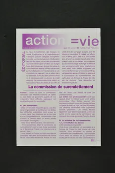 Act Up-Paris Bulletin d'information action = vie. La commission de surendettement France 2006/5 2007.66.64 Photo Mucem
