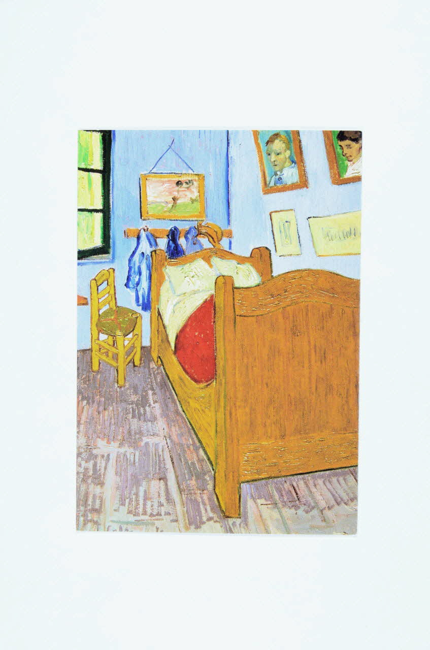 Commission Sociale De La Réunion Des Musées carte postale 1er décembre 2003. Journée mondiale de lutte contre le sida. La Réunion des Musées Nationaux poursuit son engagement. / Vincent van Gogh. La chambre de Van Gogh à Arles France 2003 2007.66.72 Photo Mucem