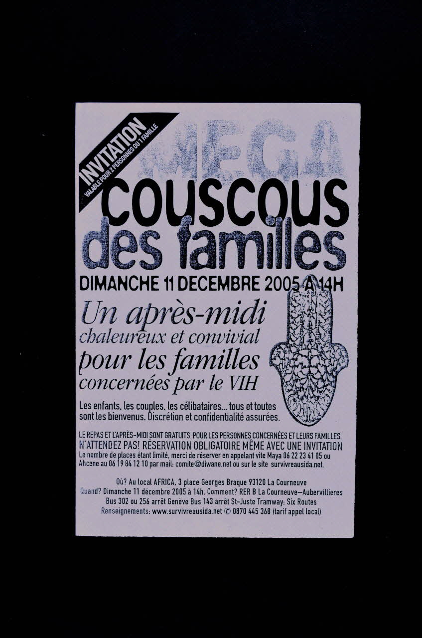 tract "Couscous des familles" France 2005/12 2007.66.81 Photo Mucem