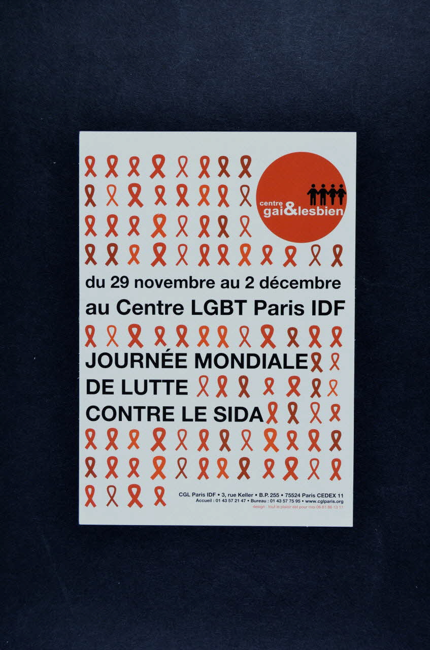 Centre Lgbt Paris Idf INVITATION du 29 novembre au 2 décembre. Journée mondiale de lutte contre le sida France 2006/11 2007.66.83 Photo Mucem