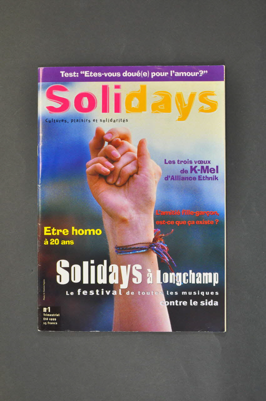 Solidarité Sida revue Solidays, n° 1, été 1999 France 1999 2007.66.97  Photo Mucem