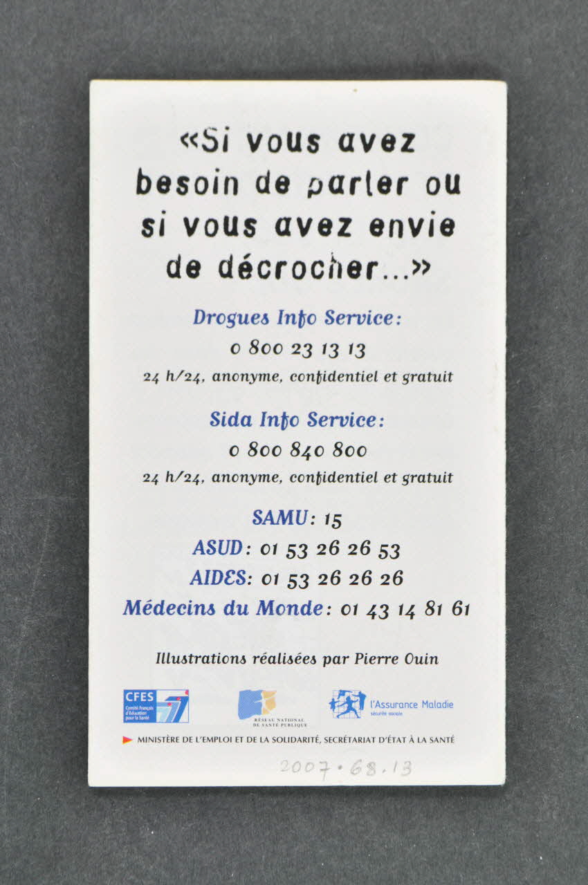 Comité Français d'Education pour La Santé (CFES) BROCHURE "Sida. Hépatites B & C" Rhône-Alpes, France 2004 2007.68.13 Photo Mucem