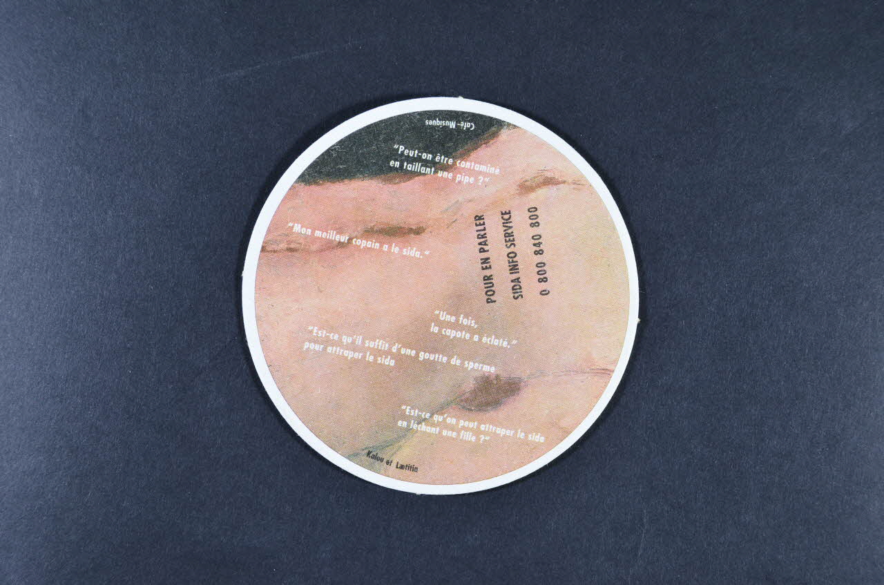 Sida Info Service / Café Musiques sous-bock Pour en parler Sida Info Service France 1995 2007.69.9 Photo Mucem