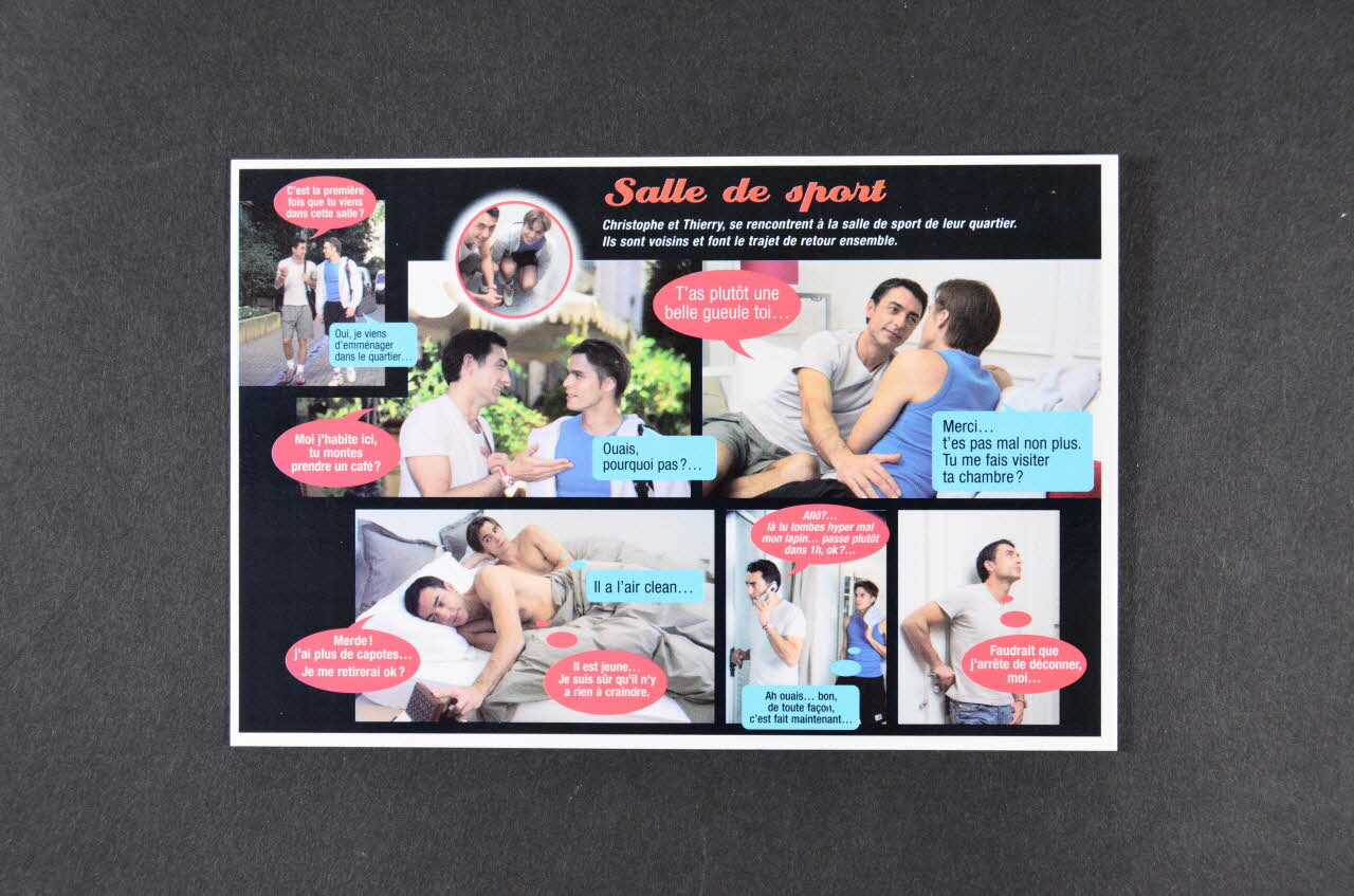 carte postale Salle de sport  : Christophe et Thierry 2007.77.102 Photo Mucem