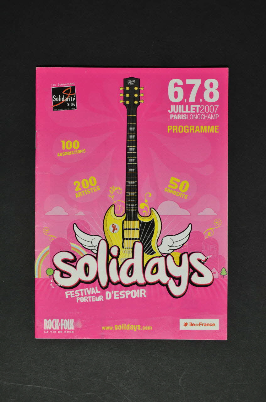 Solidarité Sida BROCHURE "Solidays. Programme officiel 2007" France 2007/7 2007.77.11 Photo Mucem