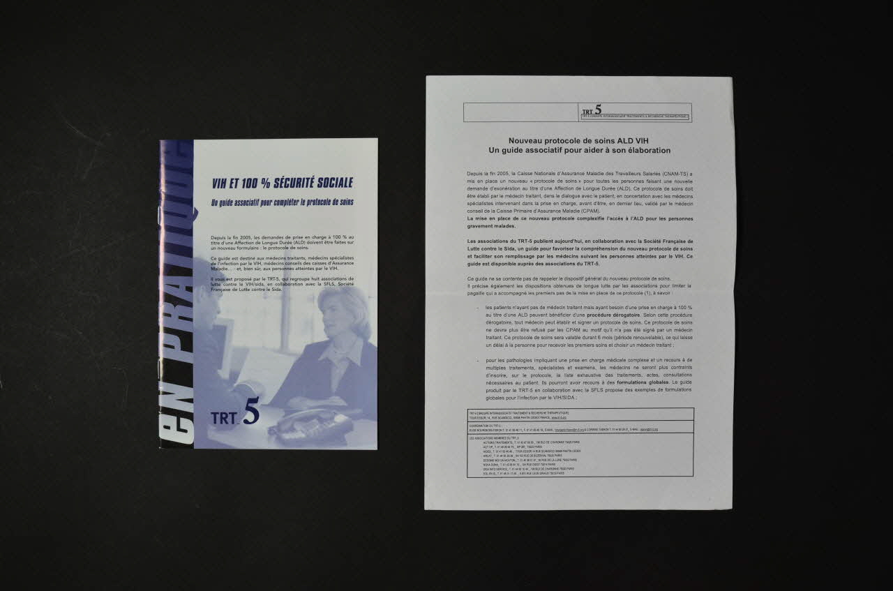 TRT 5 BROCHURE "VIH et 100 % Sécurité sociale" France 2006 2007.77.123.1-2 Photo Mucem
