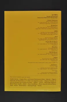 TRT 5 BROCHURE "Journée de réflexion scientifique : Le corps malmené par le VIH et les traitements (maladie au long cours). Quels risques ? Quelle prévention ? Quel impact sur la prise en charge médicale ?" France 2005 2007.77.124 Photo Mucem