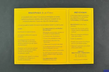 Diagonale Ile-De-France Dépliant "Diagonale Ile-de-France. Un soutien pour les personnes atteintes par le VIH, par leur famille et leurs proches" France 2006 2007.77.135 Photo Mucem