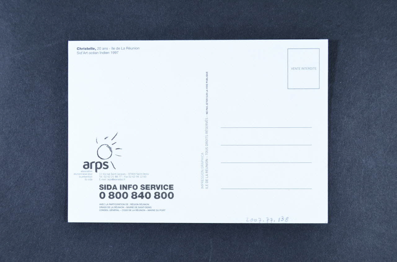 Association Réunionnaise pour la Prévention du SIDA carte postale "C'est si bon de se sentir protégé" France 2006 2007.77.138  Photo Mucem