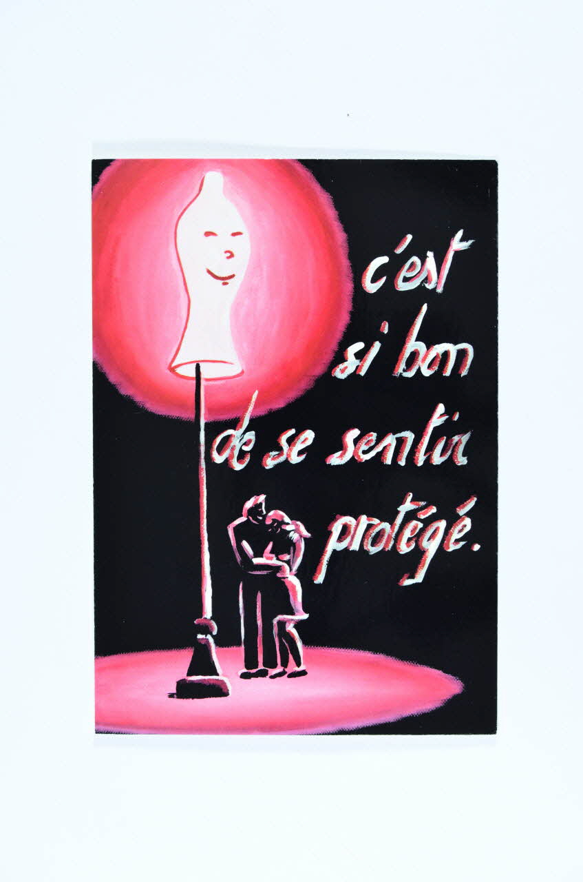 Association Réunionnaise pour la Prévention du SIDA carte postale "C'est si bon de se sentir protégé" La Réunion, France 2006 2007.77.138 Photo Mucem