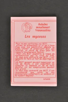 Dépliant "Maladies sexuellement translissibles : Les mycoses" 2007.77.158 Photo Mucem
