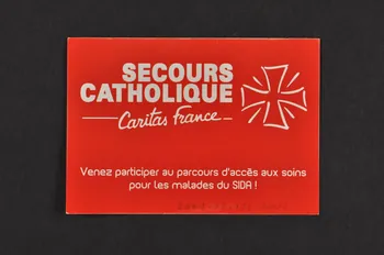 Secours Catholique Carte d'information "15 millions d'orphelins. 2,3 millions d'enfants infectés. Stop" France 2006 2007.77.171  Photo Mucem