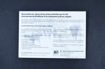 Association de Lutte contre le Sida (ALS) Lyon carte postale "Lettre ouverte aux hommes gays séronégatifs de Lyon" France 2002 2007.77.182 Photo Mucem