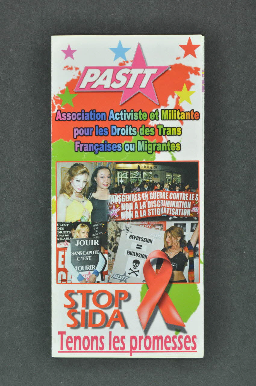 Pastt Dépliant "PASTT. Association activiste et militante pour les droits des Trans Françaises ou migrantes" France 2006 2007.77.211 Photo Mucem