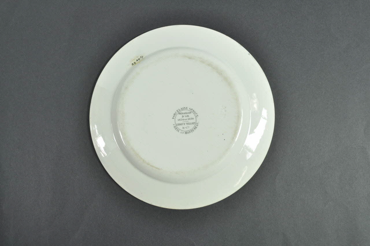Lebeuf Milliet Et Cie assiette plate Picardie, France 1840 1939.69.17 Photo Mucem