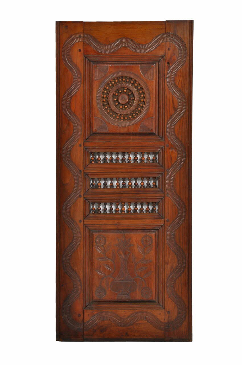 porte coulissante droite de devant de lit clos 1870 1951.20.1.3 Photo Mucem