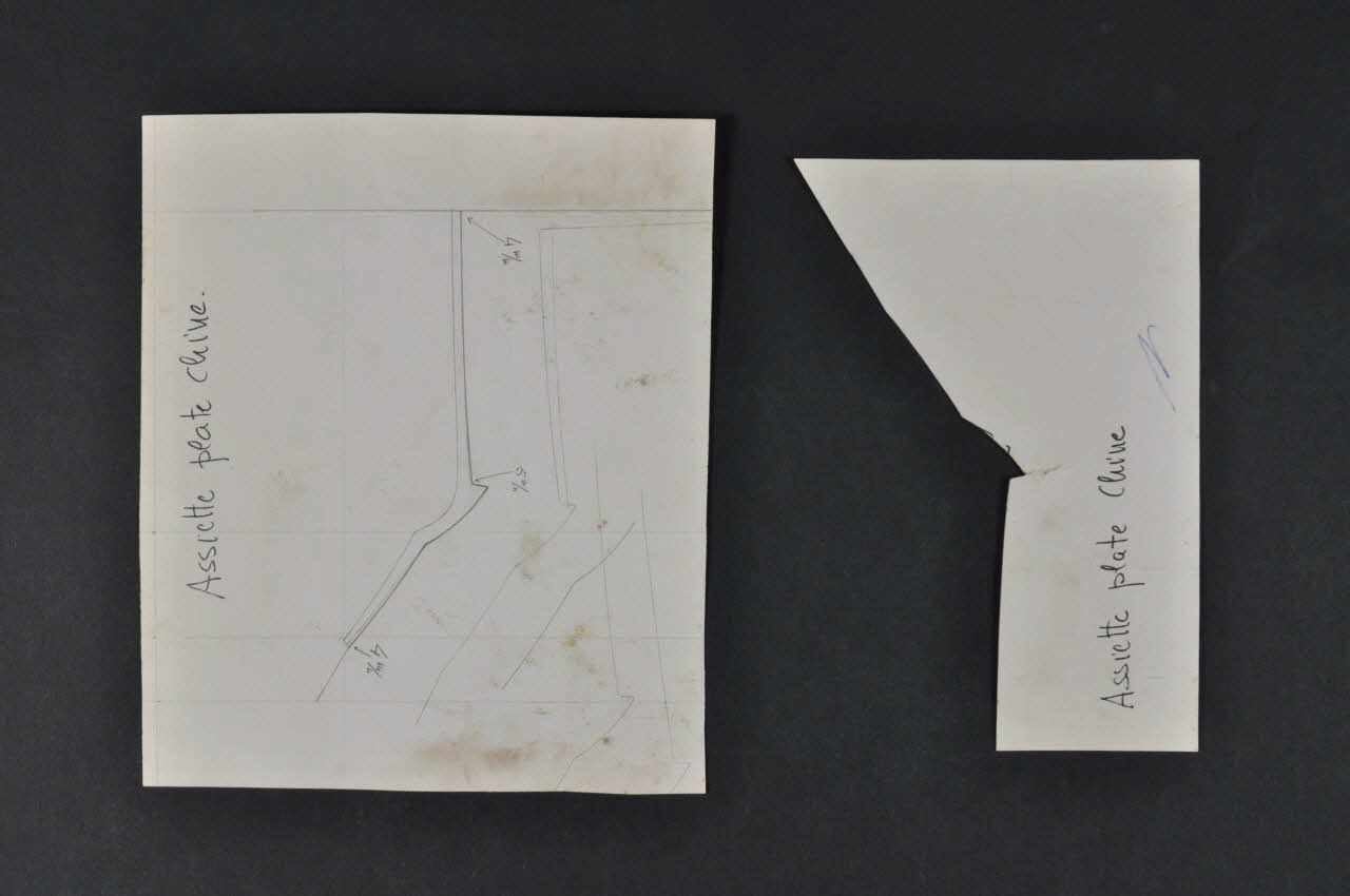 dessin Modèle pour pièce de forme 1980.28.704.28.2.1-2 Photo Mucem
