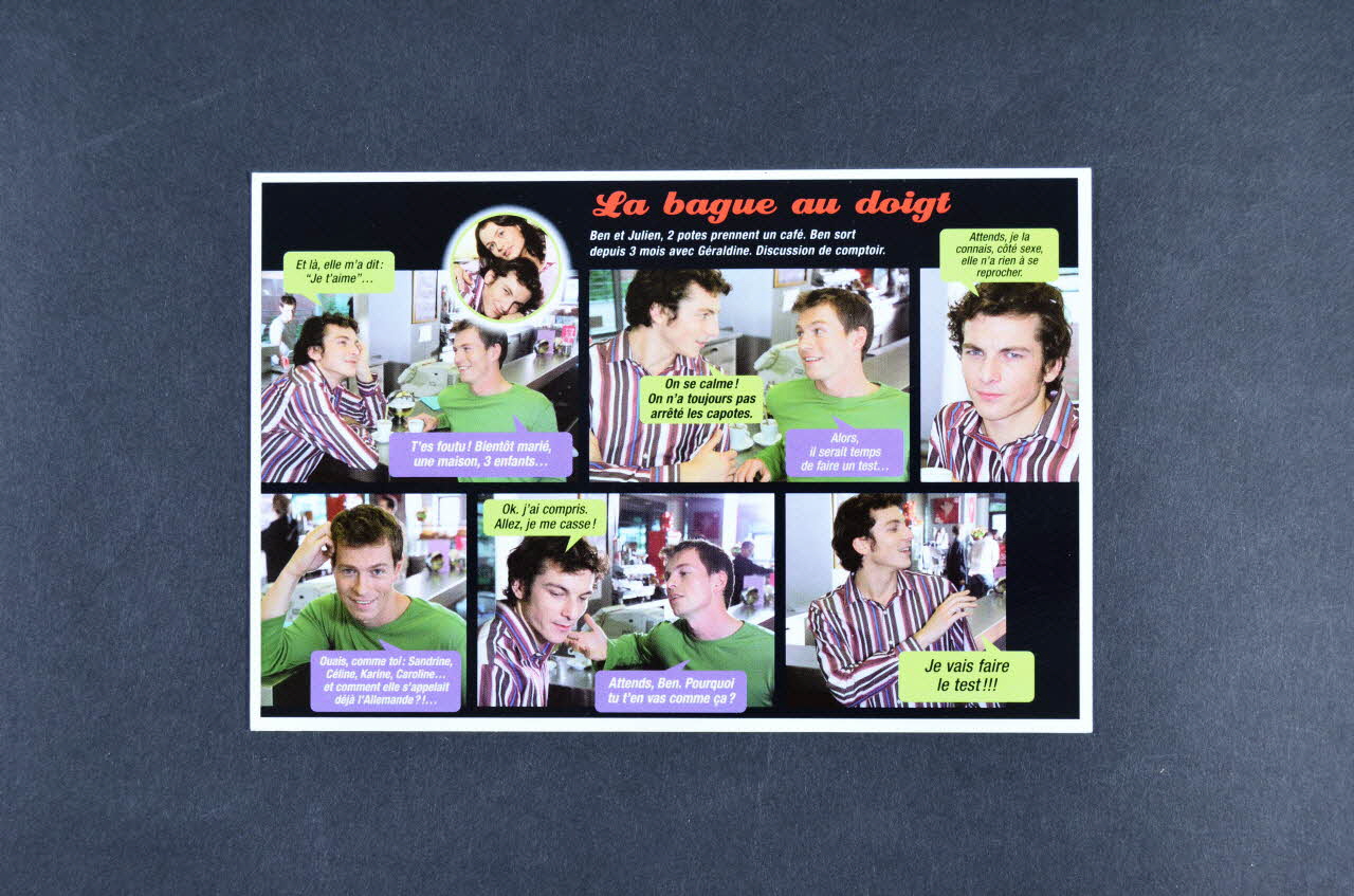 Institut National de Prévention et d'Education pour la Santé (INPES) carte postale "La bague au doigt" France 2007 2007.77.32 Photo Mucem