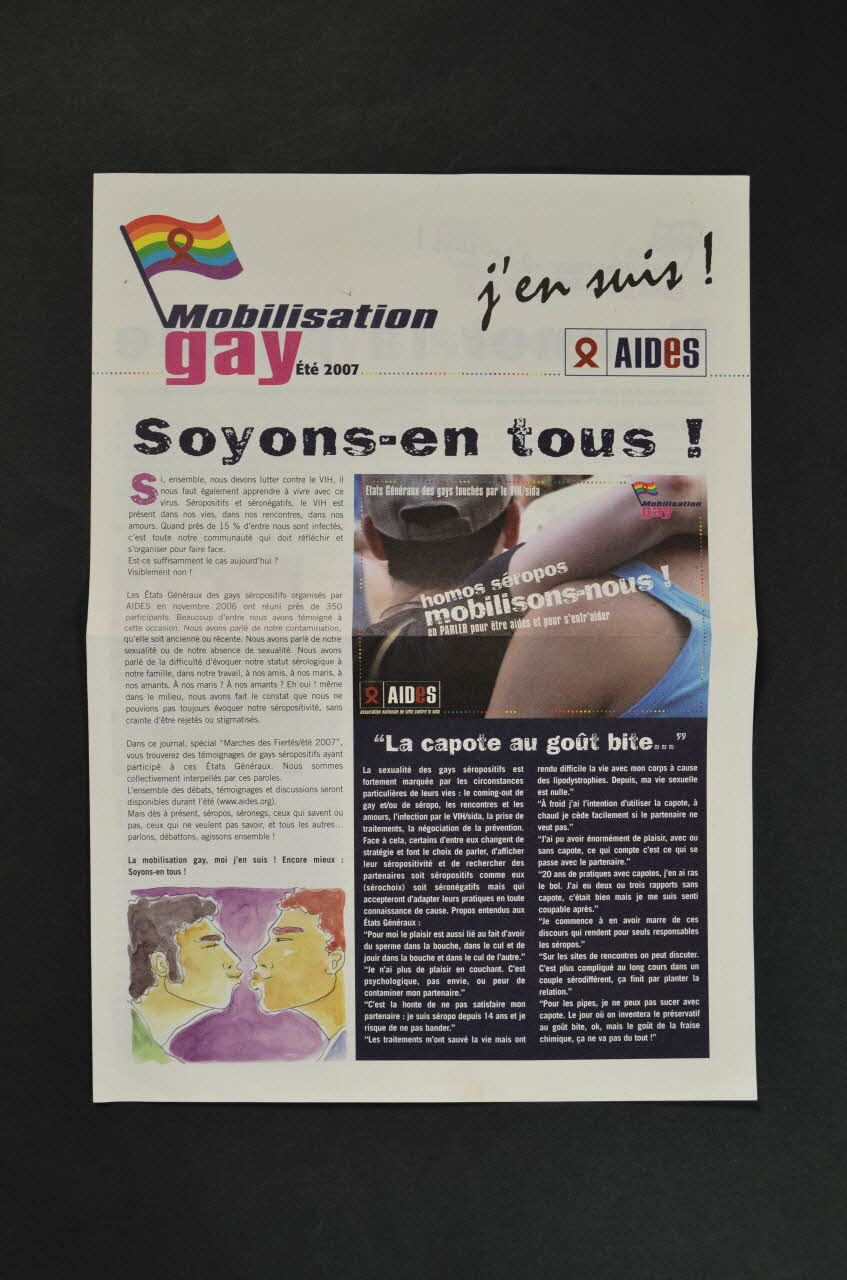 AIDES journal "Mobilisation gay" France 2007/5 2007.77.34 Photo Mucem
