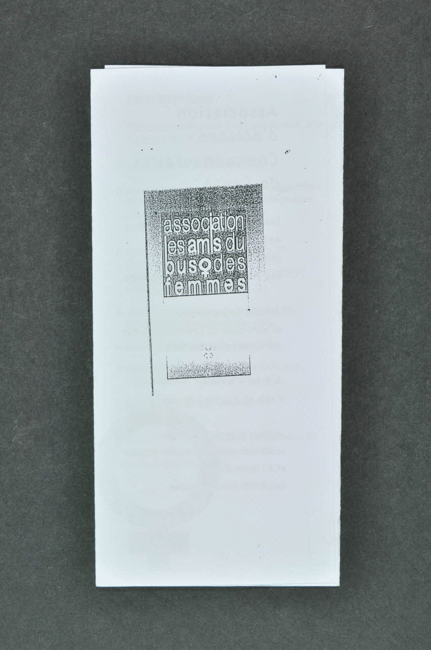 Amis Du Bus Des Femmes Dépliant "Association des amis du bus des femmes" France 2007 2007.77.35 Photo Mucem
