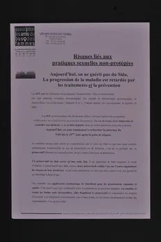 Amis Du Bus Des Femmes tract Risques liés aux pratiques sexuelles non protégées France 2007 2007.77.36 Photo Mucem