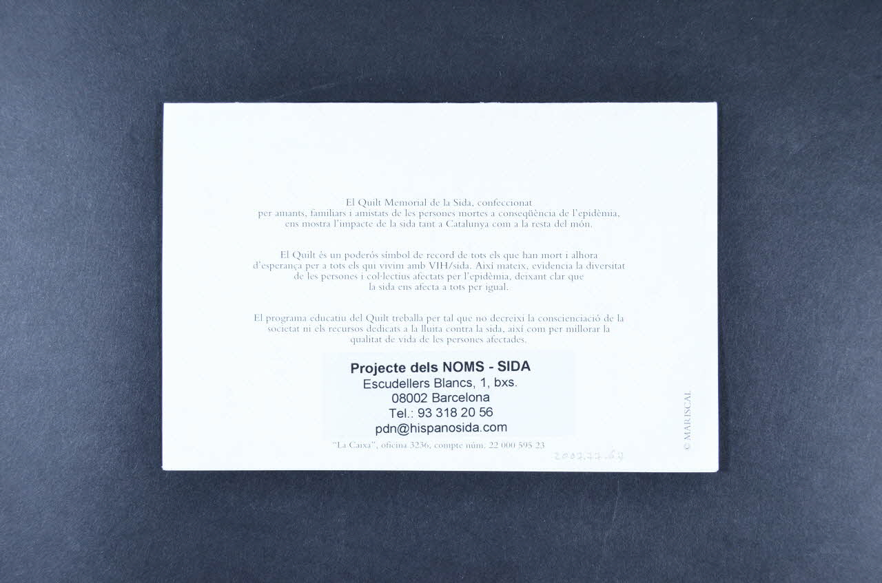 carte postale "Projecte dels Noms" 2007.77.67 Photo Mucem