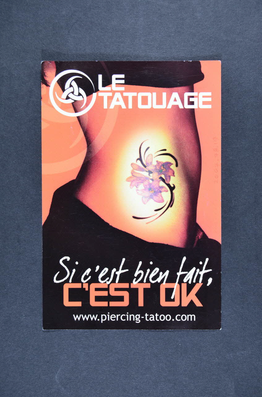 Ddass Savoie, Revih flyer "Le tatouage. Si c'est bien fait, c'est OK" Rhône-Alpes, France 2006 2007.78.19 Photo Mucem