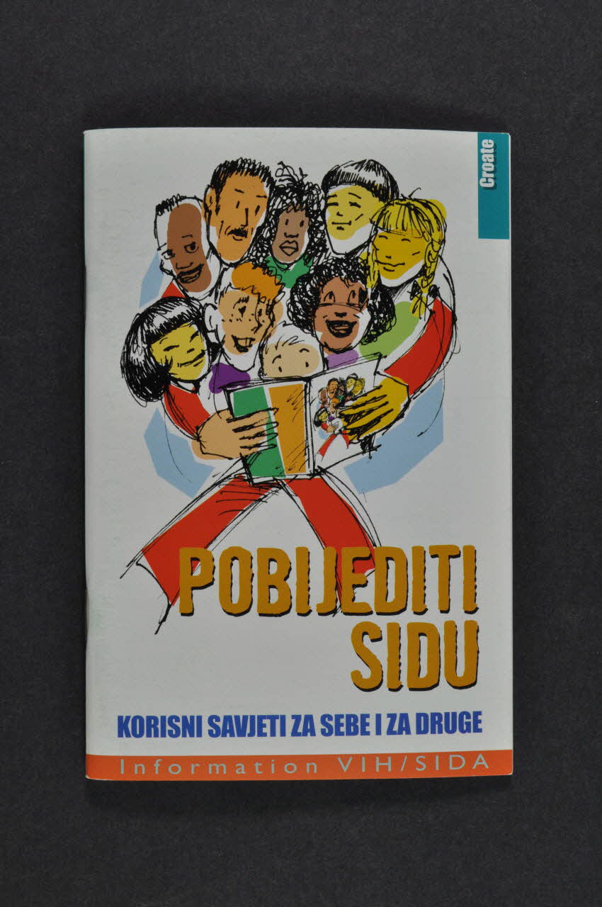 INPES / Ministère de la Santé BROCHURE "Vaincre le sida. Conseils utiles pour soi et pour les autres"(bilingue français- croate) France 2002 2007.79.15 Photo Mucem