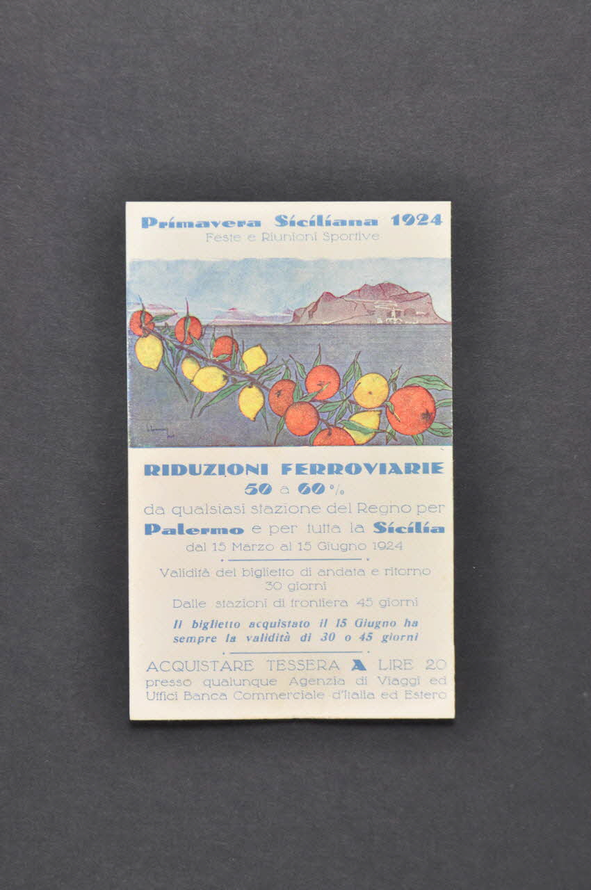 carte postale commerciale Italie 1924 2007.83.14 Photo Mucem