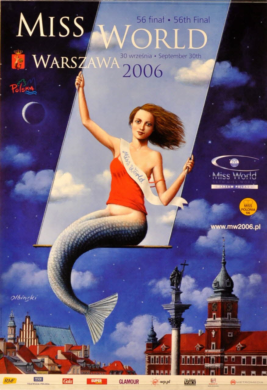 Rafal Olbinski affiche publicitaire Miss world 2006 Pologne 2006 2007.84.2 Photo Mucem