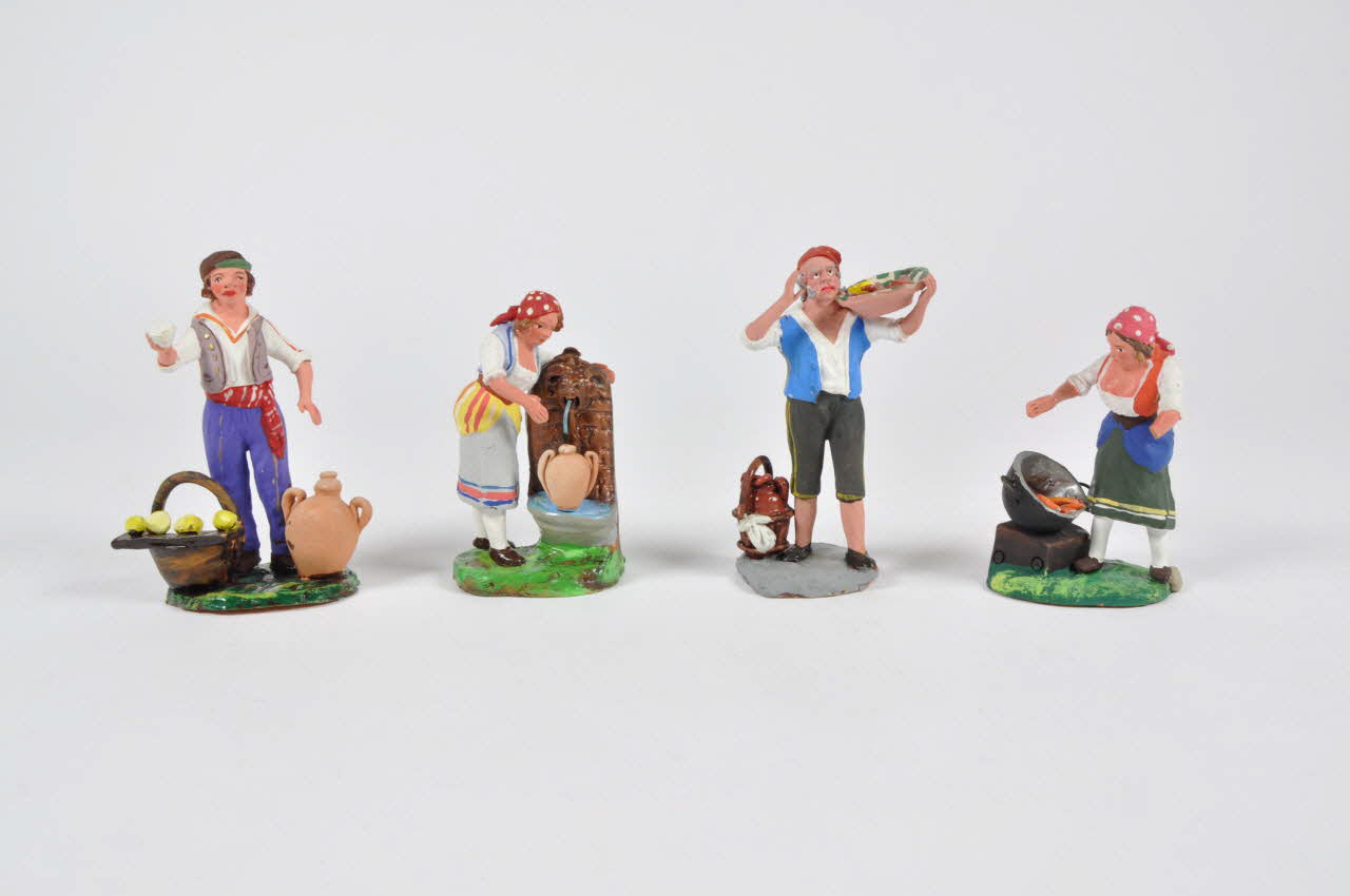 Nicola De Francesco figurine de crèche Italie 1980 2007.94.10.1-4 Photo Mucem