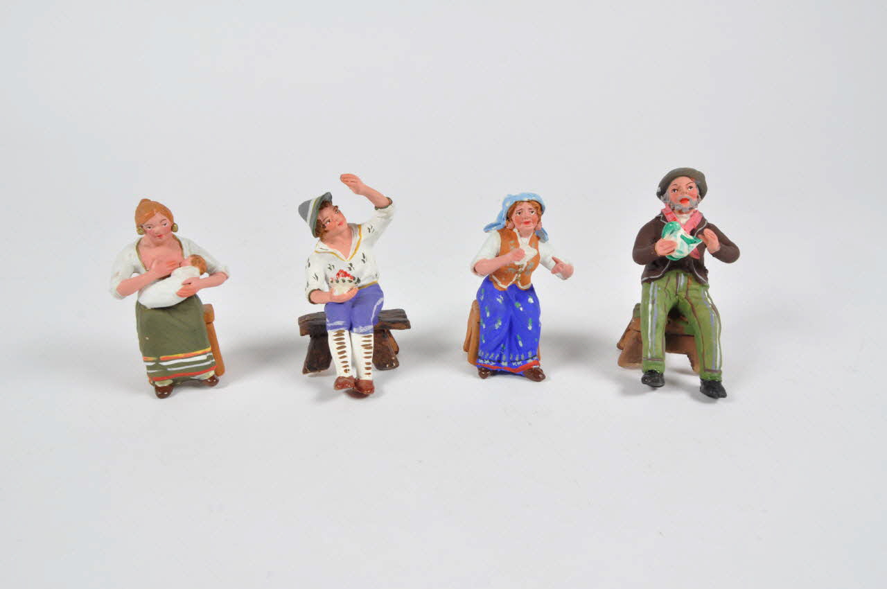 Nicola De Francesco figurine de crèche Italie 1980 2007.94.6.1-4 Photo Mucem