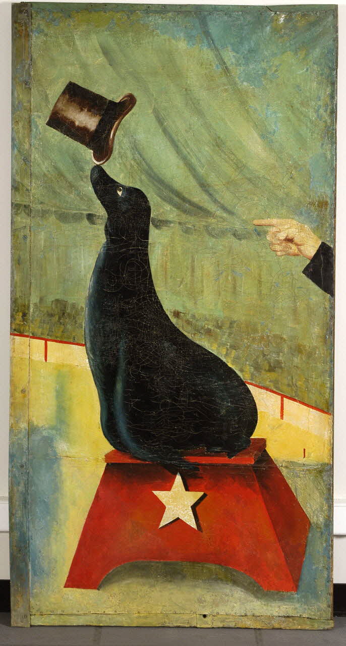 panneau de baraque foraine 1960.73.11 Photo Mucem/Christophe Fouin